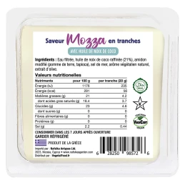 Tranches saveur mozzarella végétale 200 gr - NAFSIKA'S GARDEN