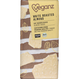 Tablette De Chocolat Blanc aux Amandes Grillées Bio - Veganz