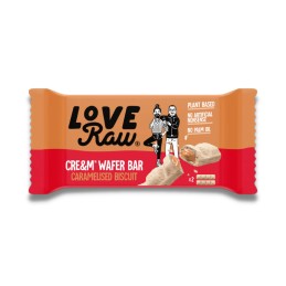 Gaufrettes fourrées au biscuit caramélisé & cannelle 45 gr - LoveRaw