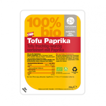 Tofu Paprika 250 gr - TOFUTOWN