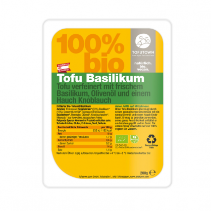 Tofu Basilic 200 gr - TOFUTOWN