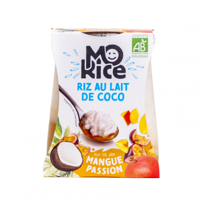 Riz au lait de coco et coulis de Mangue Passion 125 gr - MORICE