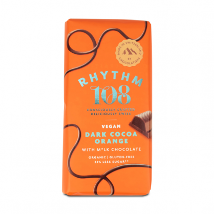 Tablette de chocolat fourrée chocolat orange 100 gr - RHYTHM 108