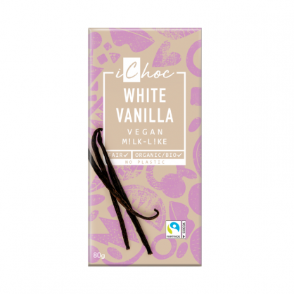 Tablette de chocolat White Vanilla 80 gr - ICHOC