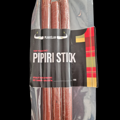 Pipiri Stick (alternative végétale au saucisson sec fumé et poivré) 120 gr - PLANTELAN
