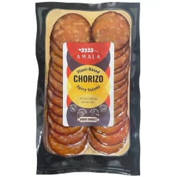 DDM 02/08/24 - Tranches Végétales saveur Chorizo Fumées 100 gr - AMALA