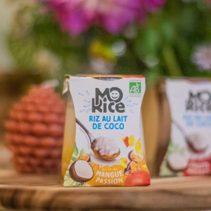 Riz au lait de coco et coulis de Mangue Passion 125 gr - MORICE