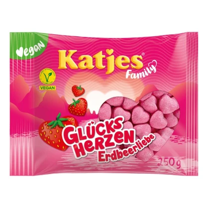 Bonbons coeur à la fraise 250g - KATJES