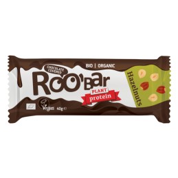 Barre Protéinée recouverte de chocolat Noisettes 40g Bio - ROOBAR