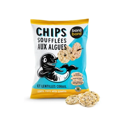 ANTI GASPI / DDM PASSEE - Chips soufflées aux algues et lentilles corail 50 gr - Bord à Bord