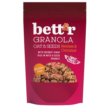 Granola avoine-graines Fruits Rouges et Noix de Coco 300g - BETT'R