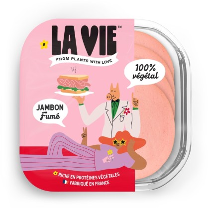 DLC 08/01/25 - Jambon végétal fumé 120 gr - La Vie