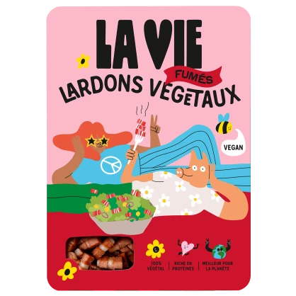 DLC 10/01/25 - Lardons végétaux goût fumé - La Vie