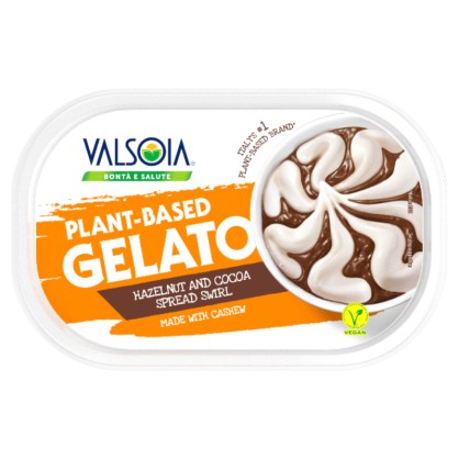 Gelato vegan au coulis de Chocolat-Noisettes à base de Noix de Cajou 400g - VALSOIA