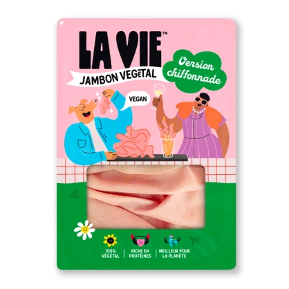 DLC 24/01/25 - Chiffonnade de jambon végétal 90 gr - La Vie