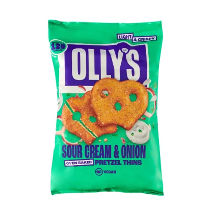 DDM 18/02/25 - Bretzels Sour Cream & Onions 140 gr - Olly's